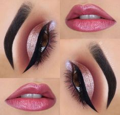 Make Up Fucsia, Pink Eye Makeup, Smink Inspiration, Beautiful Eye Makeup, Eye Makeup Designs, Stunning Makeup, Creative Eye Makeup