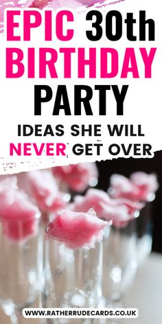 DIY creative 30th birthday party ideas for her Table Decorations For 30 Birthday Party, Creative 30th Birthday Ideas, 30th Birthday Finger Food Ideas, 3oth Birthday Ideas For Women, Over 30 Birthday Party Ideas, 30th Birthday Appetizer Ideas, 30 Th Birthday Decorations, 30th Decoration Ideas, Dirty30 Birthday Ideas Women