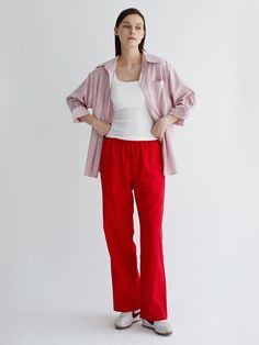 Composition : 40% Linen 45% Rayon 15% PolyesterCountry of Origin : CHINA Composition, China, The Originals, Pants, Red, Trousers