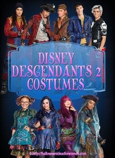 the poster for disney's descendantss 2 costumes