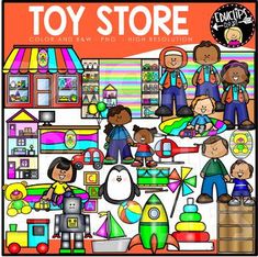 the toy store clip art pack includes children's toys