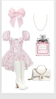 Pink And White Outfit, Girly Coquette, 파티 드레스, Diy Vetement, Cute Dress Outfits, White Outfit, Baggy Pants, Pink Outfits