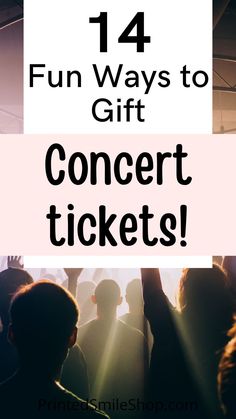 Learn all about concert ticket gifts and how to gift concert tickets. Here, we gather the best ideas about planning a concert ticket gift surprise to help you plan a fun concert ticket reveal. Learn more about printable concert ticket templates at printedsmileshop.com Concert Ticket Birthday Gift, Basketball Game Ticket Gift Surprise, Surprising Someone With Concert Tickets, Concert Ticket Scavenger Hunt, How To Gift Tickets For Christmas, Concert Reveal Ideas, Surprise Tickets Gift Ideas Concert, Concert Ticket Surprise Ideas