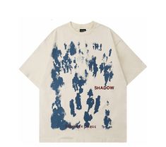 Shadow Graphic Print T-Shirt-streetwear-techwear Sigur Ros, Aelfric Eden, Oversized Graphic Tee, T Shorts, Graffiti Prints, Couple T-shirt, Bear Print, Pullover Shirt