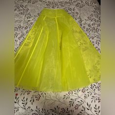 Comme Des Garon X Junta Watanabe Tulle Maxi Skirt. Frayed Hem, Hook And Eye Closure, Small Rip In Seam Near Back Closure. Cheap Yellow Lined Maxi Skirt, Junta Watanabe, Yellow Maxi Skirt With Elastic Waistband, Yellow Tiered Maxi Skirt Lined, Yellow Tiered Gathered Skirt, Yellow Gathered Skirt, Tulle Maxi Skirt, Hook And Eye, Maxi Skirt