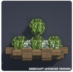 an image of some plants on a shelf in minecraft advanced designs video game style