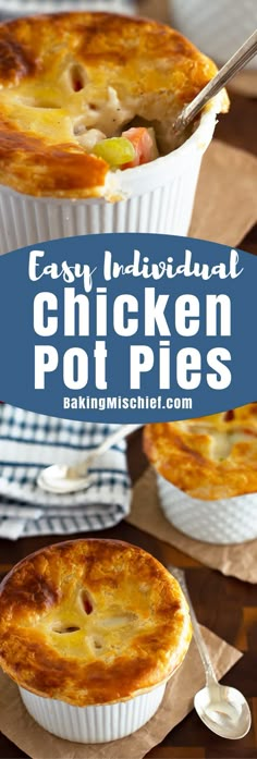 easy individual chicken pot pies are the perfect side dish for any family or friends