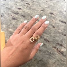 Never Worn Fendi Ring With Ff Charms On It. It Was Gifted To Me And It Doesn’t Fit Good On My Hands Hence Selling It. It Comes In Its Original Box. Size 7 Fendi Ring, Fendi Jewelry, 7 Rings, Womens Jewelry Rings, Original Box, Fendi, Charms, Size 7, Women Jewelry