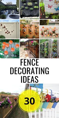 an image of fence decorating ideas with text overlay