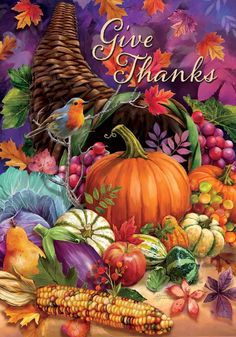 Cornucopia Garden Flag Thanksgiving Flag, Happy Thanksgiving Pictures, Thanksgiving Cornucopia, Happy Thanksgiving Images, Fall Flags, Pumpkin Garden, Fall Garden Flag, Thanksgiving Pictures, Thanksgiving Blessings