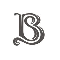 the letter b is made up of swirly lines and letters that appear to be intertwined