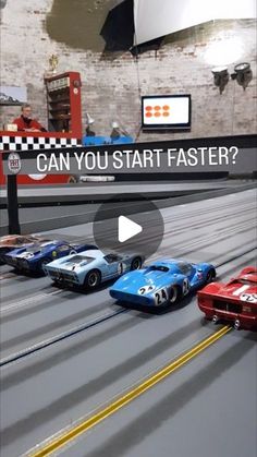 a video game with cars driving on a track