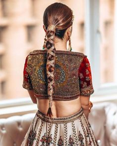 Messy Ponytail Hairstyles, Hairstyles For Indian Wedding, Bridal Hairstyles With Braids, Different Braids, Hair Style Vedio, Bridal Braids, Traditional Hairstyle, Bridal Hair Buns, Indian Wedding Hairstyles