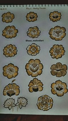 an image of flowers on a sheet of paper