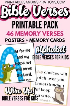 bible verses printable pack for kids