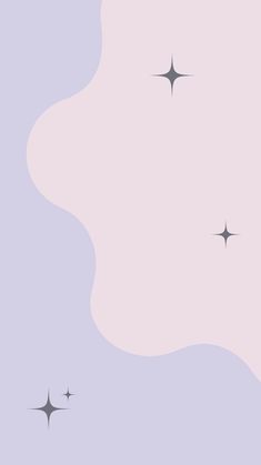 three stars are flying in the sky on a pale blue and light pink color scheme