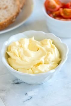 an image of some food that is on the table with it's contents in bowls