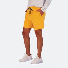 You don't have to plan a camping trip to wear these shorts -- but you'll want to. Our Camper Shorts are a Jack of all Trades - the perfect combo of style and function. Light-weight nylon makes them quick-dry with just enough spandex, so they move with you but won't stretch out or cling. Whether you're hiking the AT, roasting s'mores on a campfire, or fishing from a riverbank, these woven shorts will be your new favorite. Summer Cargo Shorts With Built-in Shorts For Outdoor Activities, Summer Sports Cargo Shorts With Side Pockets, Sporty Yellow Bottoms For Outdoor, Yellow Sporty Bottoms For Outdoor, Sporty Bermuda Cargo Shorts For Summer, Summer Athletic Shorts For Outdoor, Summer Cotton Cargo Shorts For Sports, Casual Moisture-wicking Cargo Shorts, Casual Cargo Shorts For Summer Sports