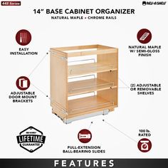 the instructions for how to use cabinet organizer