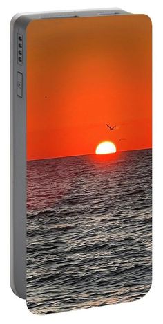 Beutiful Red Sunset, Venice Beach Portable Battery Charger Red Sunset, Venice Beach, Venice, Electronic Products, Red