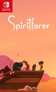 the cover art for spiritfarer, an animated video game with characters on top of a boat