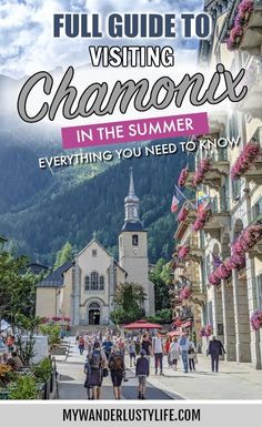 people walking down the street with text overlay that reads, full guide to visiting champagnes in the summer everything you need to know