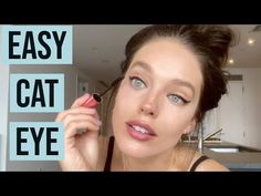 Cat Eye Sunglasses Outfit, Cat Eye Tattoos, Eyeliner Cat, Easy Cat Eye, Cat Eye Tutorial, Cat Eye Makeup Tutorial, Easy Eye Makeup Tutorial, Smokey Cat Eye, Cat Eye Eyeliner