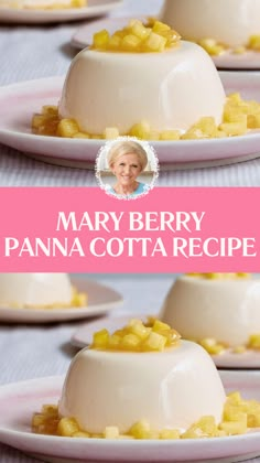 Mary Berry Panna Cotta Recipe Easy Panna Cotta Recipe, Lemon Muffin Recipes, Steamed Pudding, Berry Desserts, Mary Berry Recipe