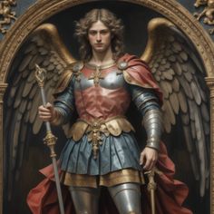 Winged Characters, Saint Michael, Archangel Michael, St Michael, Anime Boy, Angeles, Angel, Jesus