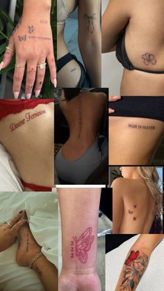 Y2 Tattoo, Low Back Tattoo Women Words, Neckline Tattoo Women, High Hip Tattoo, Tat Ideas For Women, Small Girly Tattoos, Cute Hand Tattoos, Pretty Hand Tattoos, Small Pretty Tattoos