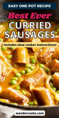 the best ever curried sausages includes slow cooker instructions