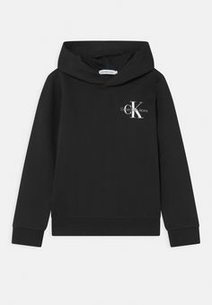 Calvin Klein Jeans SMALL MONOGRAM HOODIE UNISEX - Sweater - ck black Calvin Klein Outfits, Monogram Hoodie, Calvin Klein Leggings, Calvin Klein Sweatshirt, Calvin Klein Hoodie, Sportswear Outfits, Teenage Outfits, Unisex Sweater, Foto Ideas Instagram