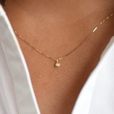 14K Solid Gold Tiny Diamond Charm Necklace ♡ The tiny diamond is about 1.9mm. It is tiny. ♡ 14K gold necklace is 0.5mm box chain ♡ 14K gold components Please read our policies before you place your order. https://www.etsy.com/shop/SashJewelry/policy?ref=shopinfo_policies_leftnav To see add-on click on the link below. https://www.etsy.com/shop/SashJewelry?section_id=12359884 To see more children's jewelry click on the link below. http://www.etsy.com/shop/SashJewelry?section_id=12441132 To see mor Tiny Gold Pendant, Indian Necklace Gold, Tiny Diamond Necklace, Tiny Gold Necklace, Diamond Charm Necklace, Multi Chain Bracelet, Children's Jewelry, Tiny Necklace, Heirloom Jewelry