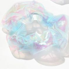 This Iridescent Scrunchy Is A Wonderful Addition To Your Wardrobe And Your! This Unique Piece Is Sure To Get Lots Of Compliments! Wear It In Your Hair, On Your Wrist, Or Give It To Your Boyfriend Gsun3050n00mf2a-8 Gsun2y50x0005j9-8 Holographic Blue, Iridescent Pearl, Bid Day, Secret Santa, Unique Pieces, Normcore, Hair Accessories, Women Accessories, Wonder