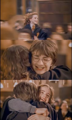 harry potter and hermile hugging each other