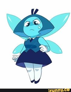 a cartoon character in a blue dress