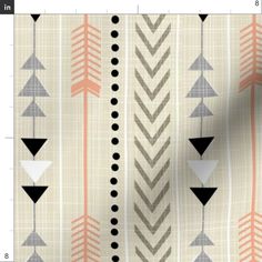 an image of a pattern with arrows and dots on the fabric, as well as measurements for