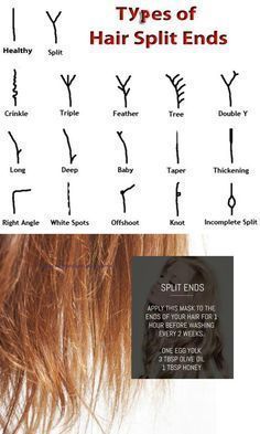 Hair Split Ends, Diy Hair Masks, Split Hair, Diy Hair Mask, Split Ends