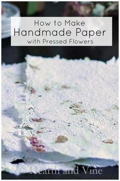 how to make handmade paper with pressed flowers