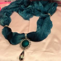 Brand New..Super Cute Teal & Seagreen Jeweled Scarf With Silver Accent Jewelry...Can Be Worn Multiple Ways .....Removable Jewelry .... Makes A Great Gift.. Lululemon Scarf, Vintage Ballet, Rose Gold Sandals, Color Block Tee, Sheer Scarf, Tie Dye Leggings, Hand Painted Silk Scarf, Vintage Hermes, Harley Davidson Women