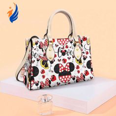 Introducing the Mickey Mouse Women Leather Bag Handbag, a fusion of timeless charm and modern functionality. Crafted with premium leather, Disney Room, Mickey And Minnie Love, Leather Handbags Women, Leather Bag Women, Timeless Accessories, Realistic Drawings, Small Wallet, Everyday Items, Tote Purse