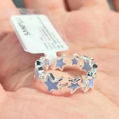 Y2k Irregular Pink Stars Rings Sweet Girls Cute Opening Adjustable Ring Korean Enamel Blue Star Aesthetics Jewelry, Index Finger Rings, Romantic Rings, Five Pointed Star, Wedding Band Sets, Rings For Girls, Star Ring, Pink Stars, Open Ring