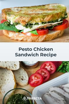 Healthy Pesto Chicken Sandwich Recipe Healthy Chicken Pesto Sandwich, Healthy Pesto Sandwich, Sandwich Recipes Pesto, Pesto Chicken Sandwich On Sourdough, Chicken Sandwich Ideas Healthy, Healthy Pesto Chicken, Pesto Chicken Sandwich, Pesto Sandwich Recipe, Recipes Using Pesto