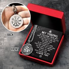 What is the best viking gift idea for your Boyfriend, Husband, Future Husband for his Birthday, Valentine's day, Anniversary, Christmas, Thanksgiving, etc? Why not surprising him with a Compass Nordic Necklace ? It will make him stand out from the crowd. The stylish and simple pendant necklace adds unlimited personal charm to him. A lovely message is also sent along with the box which makes your gift even more meaningful. He might have everything in life but he might have not received anything t Nordic Necklace, Viking Man, Simple Pendant Necklace, Viking Men, Vikings Gifts, Simple Pendant, Pendant Necklace Simple, Led Light Box, A Compass