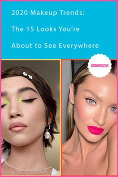 Gen Z Makeup, 2020 Makeup Trends, Red Smokey Eye, 2020 Makeup, Colored Mascara, Pink Mascara, High Fashion Hair, Watercolor Eyes, Show Makeup