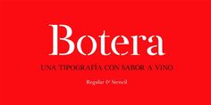 a red background with the words botera in white letters on it and an image of a