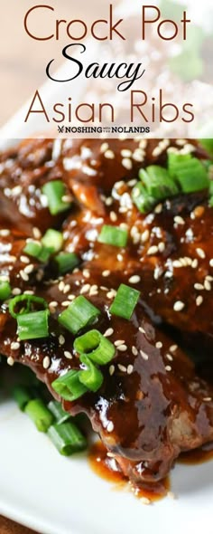 Crock Pot Saucy Asian Ribs - Fall off the Bone Pork Ribs Asian Ribs Recipe, Crockpot Asian, Asian Ribs, Boneless Pork Ribs, Crockpot Ribs, Slow Cooker Ribs, Asian Pork, Korean Food Recipes, Pork Rib Recipes