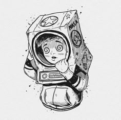 an astronaut with a box on his back