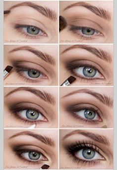 Easy Smokey Eye Makeup Step By Step, Natural Smokey Eye Blue Eyes, Smokey Eye For Hooded Blue Eyes, How To Brown Smokey Eye, Smokey Eye Makeup Grey Eyes, Neutral Smokey Eye Makeup Blue Eyes, Step By Step Smokey Eye For Blue Eyes, Every Day Smokey Eye, Subtle Brown Smokey Eye