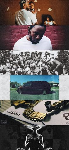 a collage of photos with people, cars and other things on it in black and white